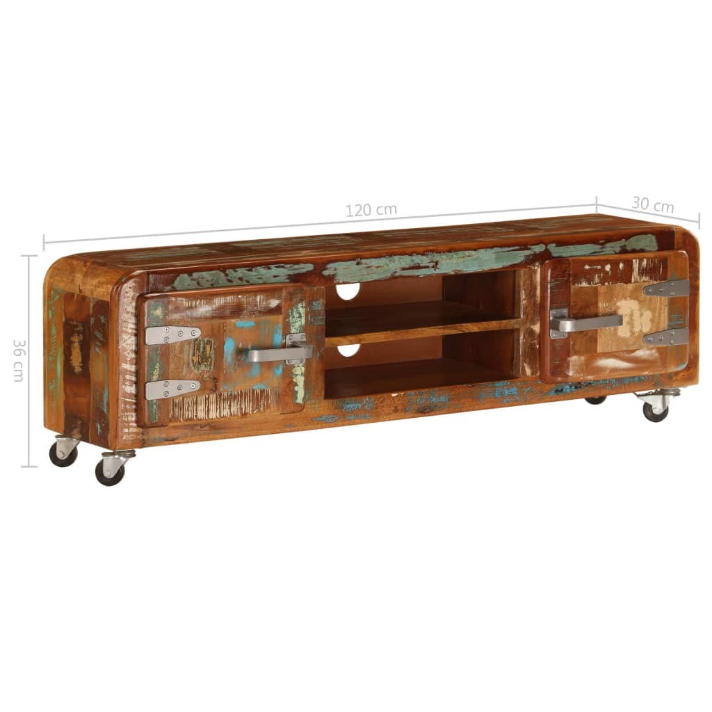 TV Cabinet 120x30x36 Cm Solid Reclaimed Wood 20 TV Cabinet 120x30x36 cm Solid Reclaimed Wood